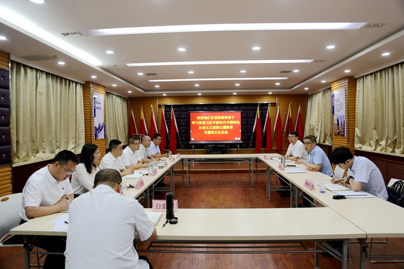 屈永安深入陜西地礦區(qū)研院指導(dǎo)主題教育專題民主生活會